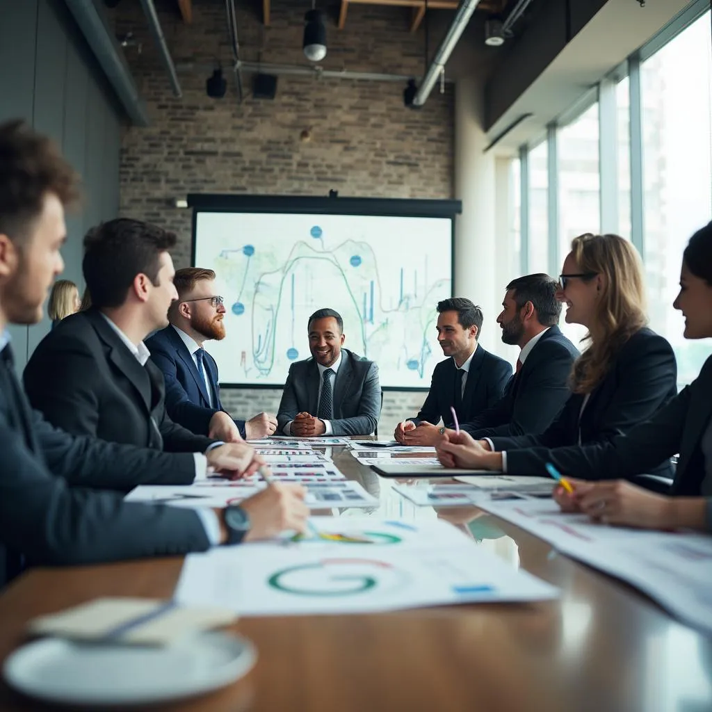 Reunión estratégica de negocios internacionales